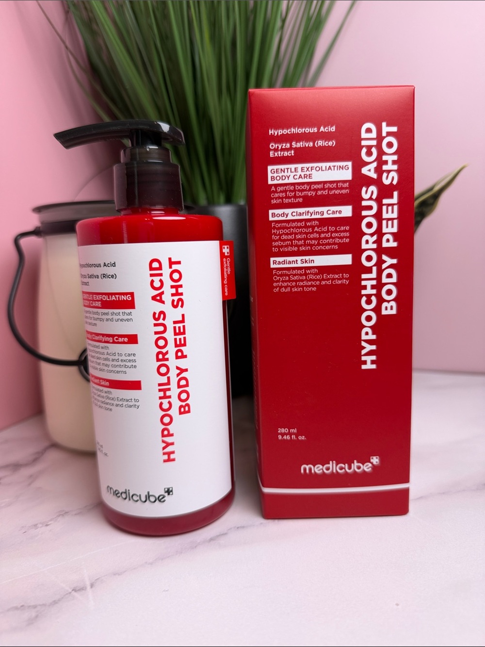 medicube Hypochlorous Acid Body Peel Shot - Red Exfoliating Body Scrub